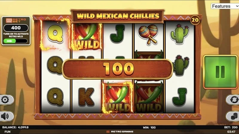 Wild Mexican Chillies - ızgarada Wild ve ödeme çizgisi